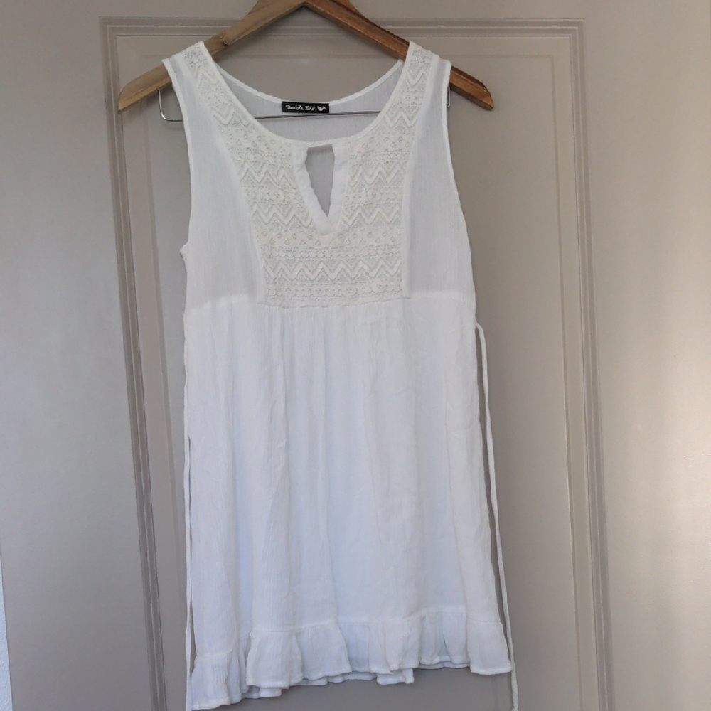 Double Zero Cream Textured Top
